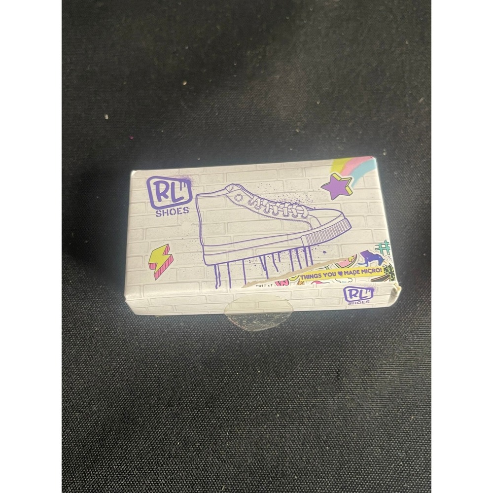 Real Littles Shoes Miniature Pink Purple Slip On Sneakers Collectible Toy Box